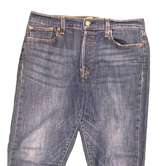 Levi’s Wedgie Skinny Raw Hem Cropped sz 32 Stretch Highrise - Picture 2 of 10